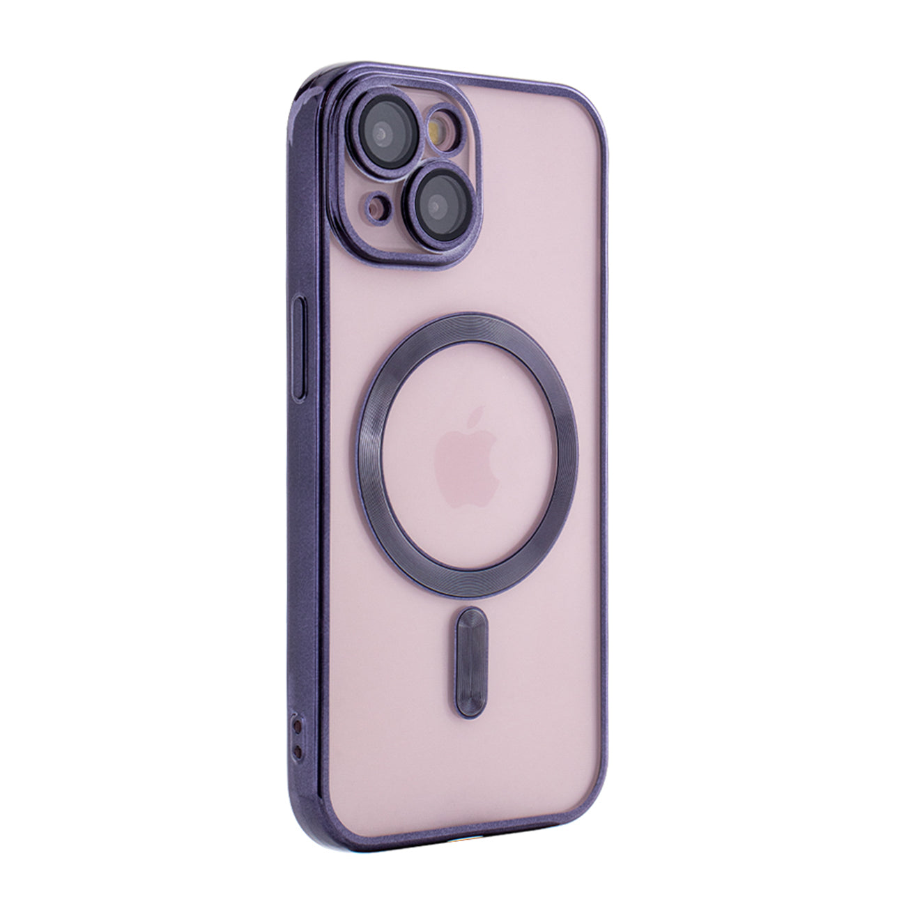 Magnetic Wireless Charging TPU Bumper Case For iPhone 15 In Purple